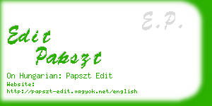 edit papszt business card